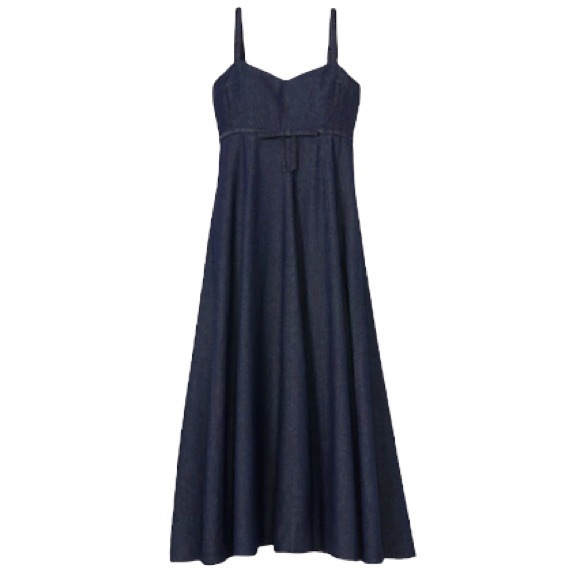 ♠️💃 kate spade NY Women’s Denim Bow-Waist Dress, Indigo (403) - Picture 6 of 11